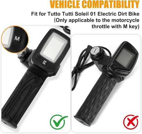 PSLER Electric Bike Throttle Handle with M Button 48V for Tuttio Soleil 01 Electric Dirt Bike Motorcycle, Equipped with Display in Saudi Arabia