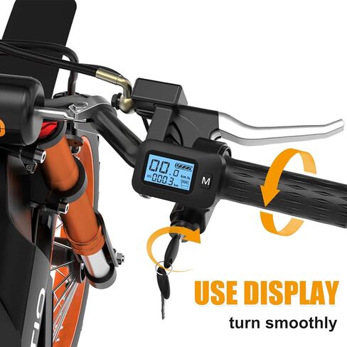 PSLER Electric Bike Throttle Handle with M Button 48V for Tuttio Soleil 01 Electric Dirt Bike Motorcycle, Equipped with Display in Saudi Arabia