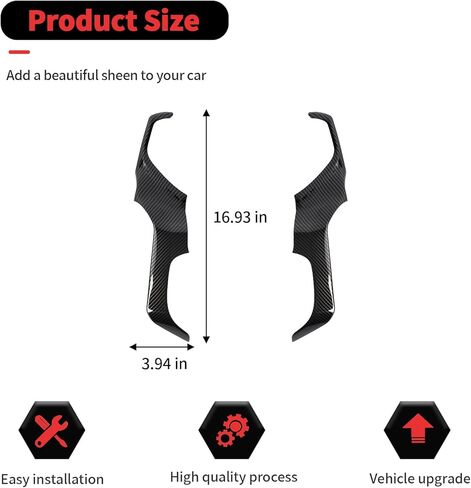 RT-TCZ Center Console Navigation GPS Side Cover Trim Decoration Interior Accessories for Dodge RAM 2019-2023,Carbon Fiber in Saudi Arabia