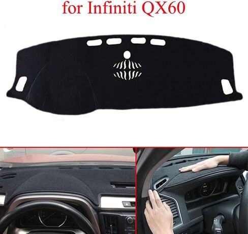 New 1pcs Black Non-Slip Dash Mat Dashboard Mat Dash Carpet Dash Covers Dashboard Cover for Infiniti QX60 2015 2016 2017 2018 2019 2020 2021 2022 2023 in Kuwait
