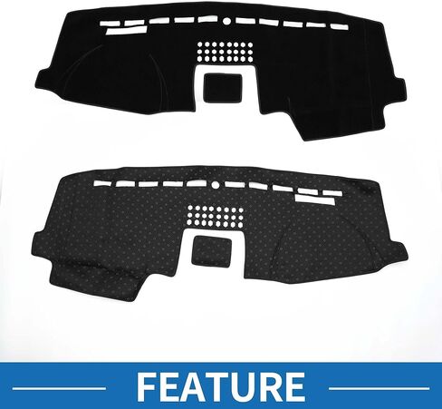 Dash Cover Non-Slip Dashboard Carpet Mat for Ford F250 2017-2022 Polyester Black in Saudi Arabia