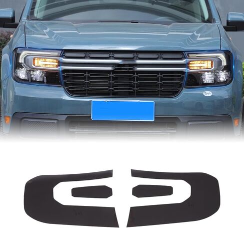 فيلم تظليل المصباح الأمامي Yinanlutos متوافق مع Ford Maverick 2022-2025 الأمامي الأمامي الواقي للديكور ملصق الفيلم ملحقات السيارة الخارجية مادة TPU 4 قطع (أسود) in Kuwait