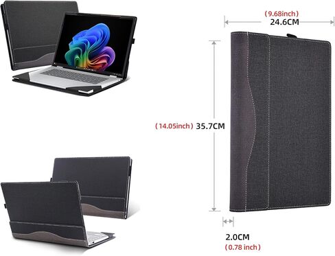 Laptop Case for HP OmniBook 7 Flip 2-in-1 Next Gen AI 16t-au000(16-au0047nr 16-au0017nr) 16inches[Not Other Models] PU Leather Protective Bag Detachable Shell (Dark Gray) in Saudi Arabia