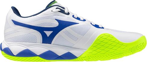 Mizuno Wave Enforce Tour 2 All Court Men's Racquet Sports Shoe, White-Dazzling Blue, US Mens 8.5 in Kuwait