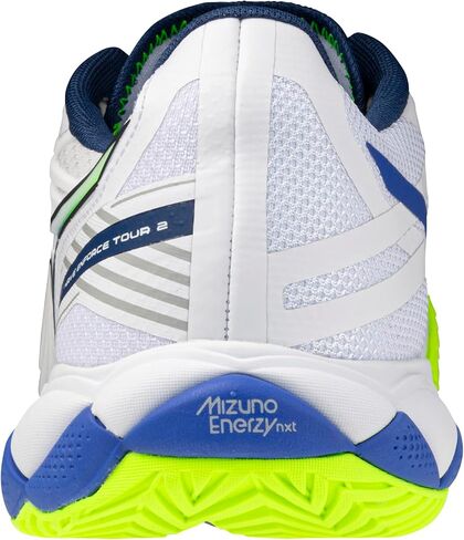 Mizuno Wave Enforce Tour 2 All Court Men's Racquet Sports Shoe, White-Dazzling Blue, US Mens 8.5 in Kuwait