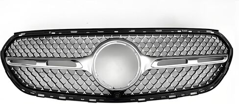 STSEV01 Front Bumper Grill Upper Grille Compatible with Mercedes Benz GLC Class X254 2023 2024 2025 GLC300/ GLC350e, Silver Chrome Diamond Style Replacement Grid Accessories in Kuwait
