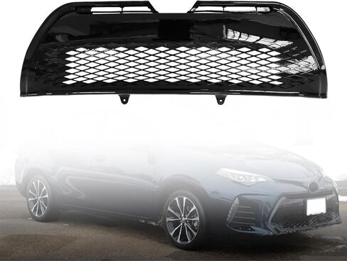 Front Lower Bumper Grille Replacement for 2017 2018 2019 Toyota Corolla SE XSE Sedan | Black Polished Finish | OEM 5311202740 in Saudi Arabia