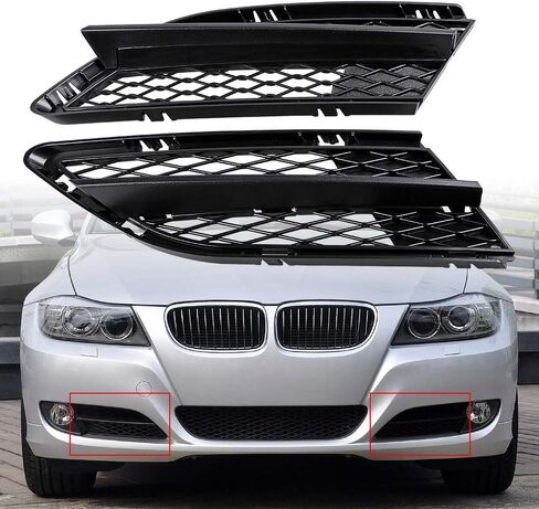 غطاء الشواية الأمامي الأيسر الأيمن والمصد السفلي للضباب متوافق مع 2008-2012 BMW E90 E91 323i 325i 328i 335i 335d 4 أبواب in Saudi Arabia
