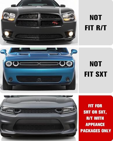 طقم الشبكة الأمامية السفلية المتوافقة مع 2015-2023 دودج تشارجر SRT Scat Pack Daytona، بديل لـ 68417502AA، 68394592AA، 68417505AB in Saudi Arabia