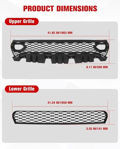 طقم الشبكة الأمامية السفلية المتوافقة مع 2015-2023 دودج تشارجر SRT Scat Pack Daytona، بديل لـ 68417502AA، 68394592AA، 68417505AB in Saudi Arabia
