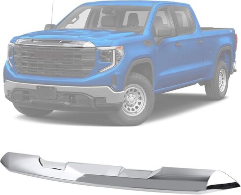 Black Front Top Hood Molding Trims Compatible with 2022-2025 GMC Sierra 1500 in Kuwait