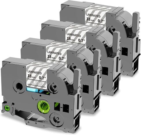 TZe TZ Tape 12mm 0.47 Laminated Clear Compatible with Brother P-Touch | Label Tape Clear TZe-131 Label Maker Tape Black on Clear Work for Ptouch PT-H110 PT-D210 Refills, 1/2 Inch x 26.2 ft, 4-Pack in Saudi Arabia