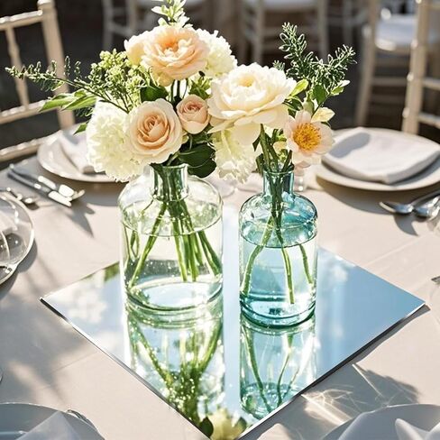 بلاط مرآة أكريليك مقاس 12 بوصة × 12 بوصة، 12 قطعة من المرايا المربعة من الأكريليك ذاتية اللصق للصالة الرياضية، أوراق بلاط مرآة كاملة الطول بدون إطار لتزيين الحائط وغرفة المعيشة وغرفة النوم (سمك 2 مم) in Kuwait