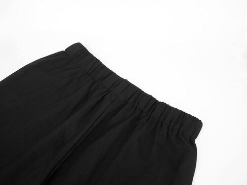 Womens Causal Wide Leg Pants Drawstring Elastic Waist Frayed Hem Flowy Palazzo Beach Pants Trousers with Pockets in Saudi Arabia