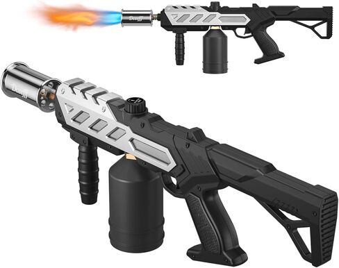 Powerful Propane Torch Gun, Adjustable Flame Thrower Gun, Kitchen Torch with Detachable Design, Flamethrower Blow Torch for BBQ, Searing Steak, Welding, Camping Charcoal Lighter(Tank Not Included) in Kuwait