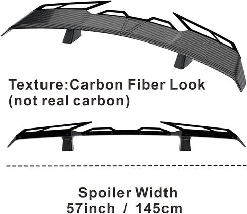 Carbon Fiber Look Spoiler Compatible with Lexus Sedan Saloon Accessories GT Duckbill Aleron Spoiler Trunk Mounted for Lexus is GS LS ES Wing Easy Installation in Kuwait