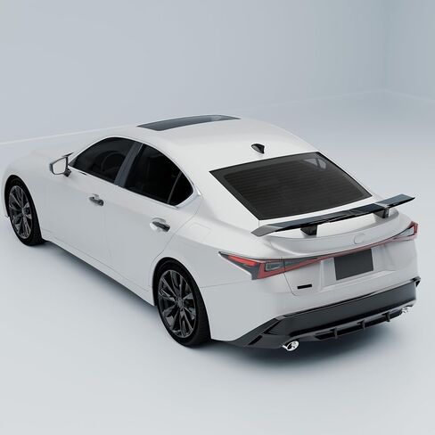 Carbon Fiber Look Spoiler Compatible with Lexus Sedan Saloon Accessories GT Duckbill Aleron Spoiler Trunk Mounted for Lexus is GS LS ES Wing Easy Installation in Kuwait