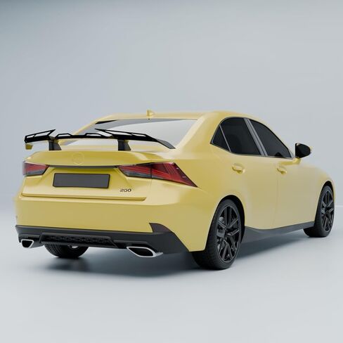 Carbon Fiber Look Spoiler Compatible with Lexus Sedan Saloon Accessories GT Duckbill Aleron Spoiler Trunk Mounted for Lexus is GS LS ES Wing Easy Installation in Kuwait