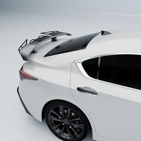 Carbon Fiber Look Spoiler Compatible with Lexus Sedan Saloon Accessories GT Duckbill Aleron Spoiler Trunk Mounted for Lexus is GS LS ES Wing Easy Installation in Kuwait