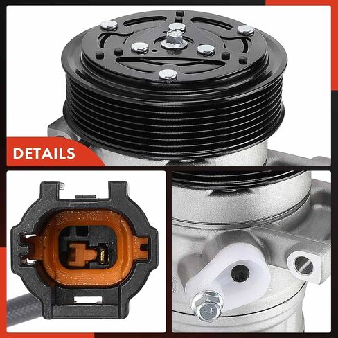 A-Premium Air Conditioner AC Compressor with Clutch Compatible with Nissan Versa 2009-2011 L4 1.6L, with CR10 Compressor (fit w/ 7-Groove Pulley not for 6-Groove Pulley), 5 speed Manual transmission in Saudi Arabia