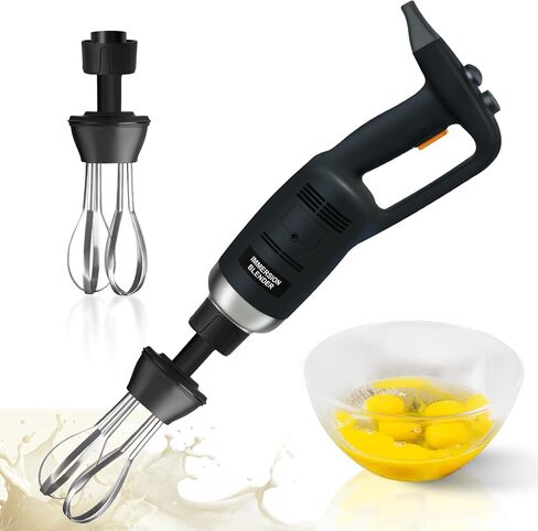 خلاط غمر كهربائي محمول باليد 7 بوصات، رغوة الحليب 270 وات مع سرعة متغيرة قابلة للتعديل، مجداف خفق من الفولاذ المقاوم للصدأ بدرجة الطعام قابل للفصل للمطعم التجاري/المطبخ المنزلي in Kuwait