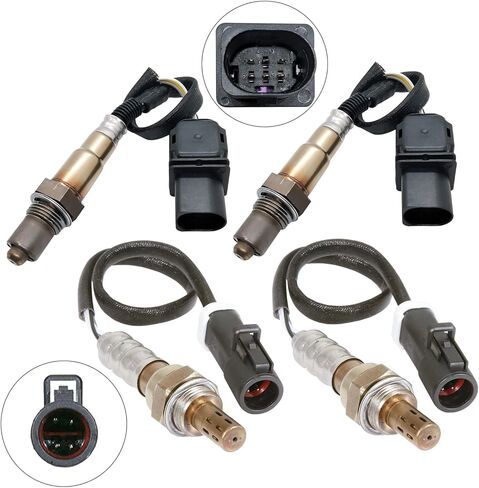 4Pcs Upstream Downstream Oxygen O2 Sensor Replacement for 2009 Ford Flex V6 3.5L, 2010 Edge 3.5L, for 2008 2009 Ford Taurus V6-3.5L Only Fit for Calif 02 Sensor 234-5097 234-4610 in Saudi Arabia