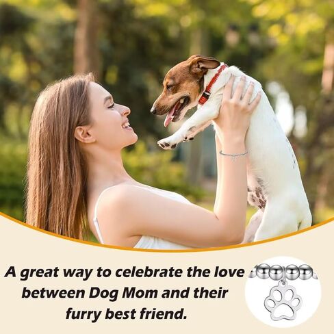Dog Mom Gifts for Women: Paw Print Bracelet for Her - Christmas, Birthday, Valentine's Day in Kuwait
