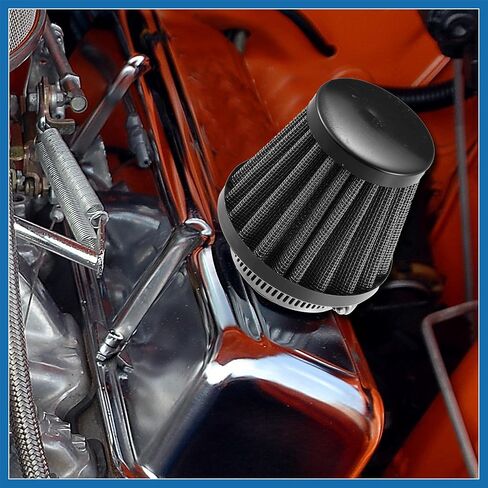 Universal 45mm Air Filter Cleaner Round Tapered Replacement for Motorcycle Black Item Replacement in Saudi Arabia