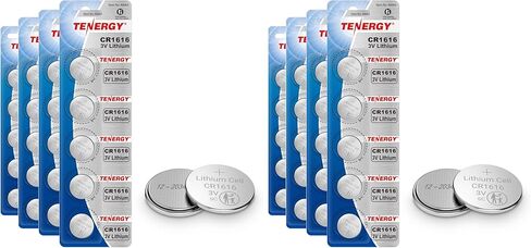 Tenergy CR1616 3V Lithium Cell Battery, for Keys, Handheld Game Console, Calulators, Accessories, 5 Pack in Kuwait