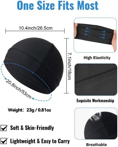 Breathable Skull Caps for Men & Women, Running Beanie & Wave Cap for Men, Lightweight Stretch Fit Plain Color Beanie Hat for Outdoor Sports, Gym, Hiking in Saudi Arabia