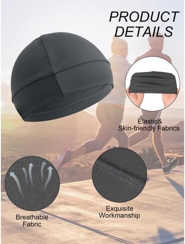 Breathable Skull Caps for Men & Women, Running Beanie & Wave Cap for Men, Lightweight Stretch Fit Plain Color Beanie Hat for Outdoor Sports, Gym, Hiking in Saudi Arabia