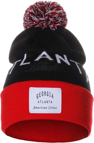 American Cities Unisex USA Fashion Arch Cities Pom Pom Knit Hat Cap Beanie in Saudi Arabia