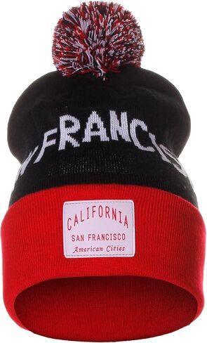 American Cities Unisex USA Fashion Arch Cities Pom Pom Knit Hat Cap Beanie in Saudi Arabia
