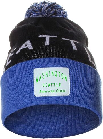 American Cities Unisex USA Fashion Arch Cities Pom Pom Knit Hat Cap Beanie in Saudi Arabia