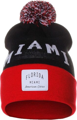 American Cities Unisex USA Fashion Arch Cities Pom Pom Knit Hat Cap Beanie in Saudi Arabia