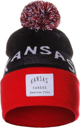 American Cities Unisex USA Fashion Arch Cities Pom Pom Knit Hat Cap Beanie in Saudi Arabia