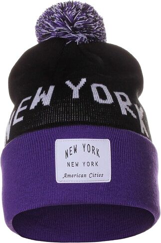 American Cities Unisex USA Fashion Arch Cities Pom Pom Knit Hat Cap Beanie in Saudi Arabia