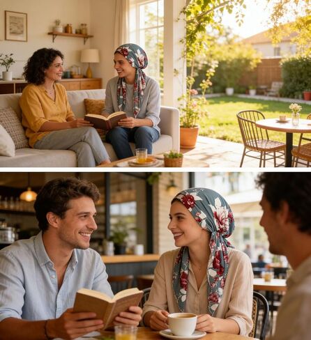 ® 3 قطع من أغطية الرأس الكيميائية للنساء من قبعات السرطان، قبعات كيميائية مربوطة مسبقًا، وشاح رأس مرن ناعم in Kuwait