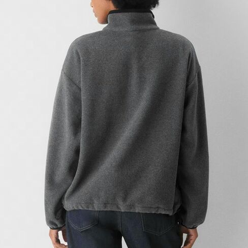 Women Oversized Fleece Jacket Casual Half Zip Pullover Sherpa Sweatshirts Fall Winter Warm Outerwear with Pockets in Saudi Arabia