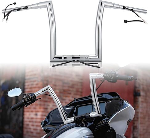 مقود سلكي مقاس 12 بوصة مقاس 1.5 بوصة Ape Hanger لطرازات Road Glide لعام 2024-Up و2023-Up FLTRXSE و2024-Up ABS (باستثناء FLTRXSTSE)، كروم in Kuwait