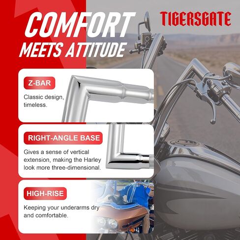 مقود سلكي مقاس 12 بوصة مقاس 1.5 بوصة Ape Hanger لطرازات Road Glide لعام 2024-Up و2023-Up FLTRXSE و2024-Up ABS (باستثناء FLTRXSTSE)، كروم in Kuwait