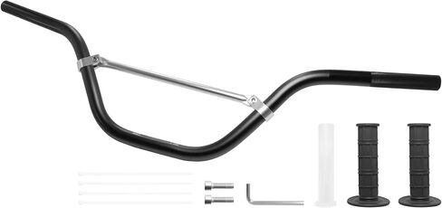 Universal 7/8" 22mm Dirt Bike Handlebar Set,Choice of Mid or High-Rise Aluminum Handlebars with Anti-Slip Grips & Crossbar for Pit Bike, Dirt Bike,ATV, Quad,Motorcycle (Black, High Rise Handlebar) in Saudi Arabia