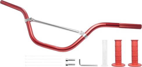 Universal 7/8" 22mm Dirt Bike Handlebar Set,Choice of Mid or High-Rise Aluminum Handlebars with Anti-Slip Grips & Crossbar for Pit Bike, Dirt Bike,ATV, Quad,Motorcycle (Black, High Rise Handlebar) in Kuwait