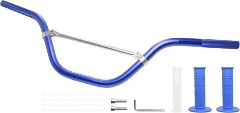 Universal 7/8" 22mm Dirt Bike Handlebar Set,Choice of Mid or High-Rise Aluminum Handlebars with Anti-Slip Grips & Crossbar for Pit Bike, Dirt Bike,ATV, Quad,Motorcycle (Black, High Rise Handlebar) in Saudi Arabia