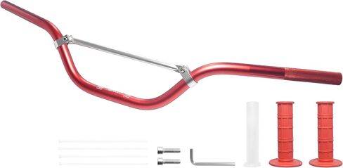 Universal 7/8" 22mm Dirt Bike Handlebar Set,Choice of Mid or High-Rise Aluminum Handlebars with Anti-Slip Grips & Crossbar for Pit Bike, Dirt Bike,ATV, Quad,Motorcycle (Black, High Rise Handlebar) in Saudi Arabia
