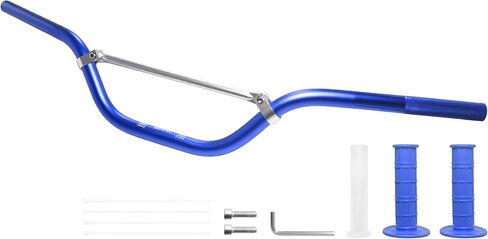 Universal 7/8" 22mm Dirt Bike Handlebar Set,Choice of Mid or High-Rise Aluminum Handlebars with Anti-Slip Grips & Crossbar for Pit Bike, Dirt Bike,ATV, Quad,Motorcycle (Black, High Rise Handlebar) in Saudi Arabia