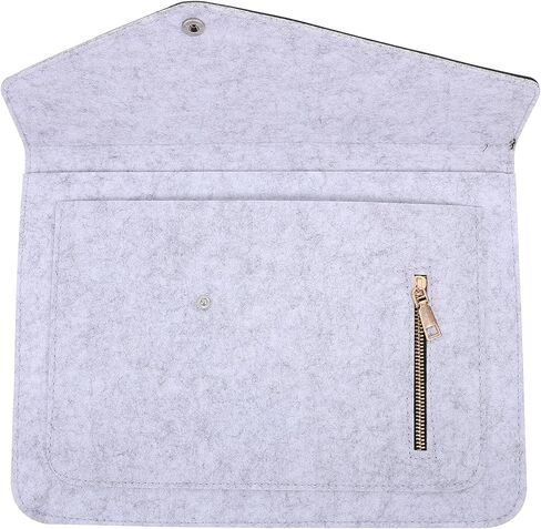 حقيبة كمبيوتر محمول مقاس 13 بوصة باللون الرمادي مع جيب بسحاب، وحامل كمبيوتر محمول واقٍ مقاوم للصدمات للسفر والاستخدام المكتبي in Kuwait