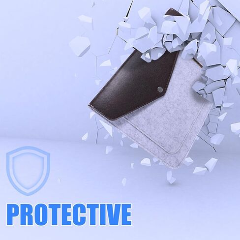 حقيبة كمبيوتر محمول مقاس 13 بوصة باللون الرمادي مع جيب بسحاب، وحامل كمبيوتر محمول واقٍ مقاوم للصدمات للسفر والاستخدام المكتبي in Kuwait