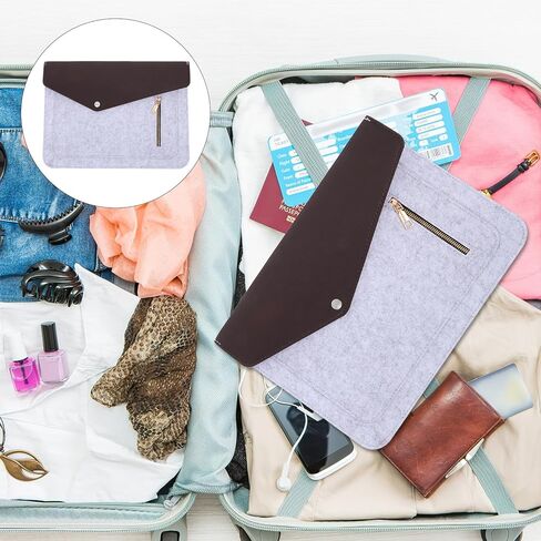 حقيبة كمبيوتر محمول مقاس 13 بوصة باللون الرمادي مع جيب بسحاب، وحامل كمبيوتر محمول واقٍ مقاوم للصدمات للسفر والاستخدام المكتبي in Kuwait