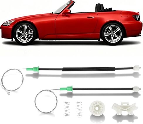S2000 Window Regulator Repair Kit Fits for 2000-2009 Honda S2000 Base, CR - Front Left Driver LH Side, Fixes Stuck/Jammed Windows in Kuwait